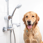 3-in-1 Dog Shower Attachment — Massage Brush, Sprayer & Shampoo Dispenser