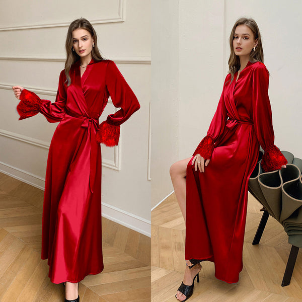 Luxurious Women's Sleepwear - Satin Chiffon Pajamas