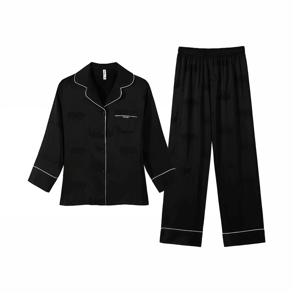 Autumn and Winter Simple Solid Color Pajamas for Women - VINEEMAN