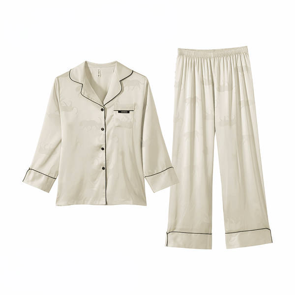 Autumn and Winter Simple Solid Color Pajamas for Women - VINEEMAN