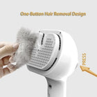Self-Cleaning Pet Grooming Brush — One-Click Fur Release Deshedding Tool