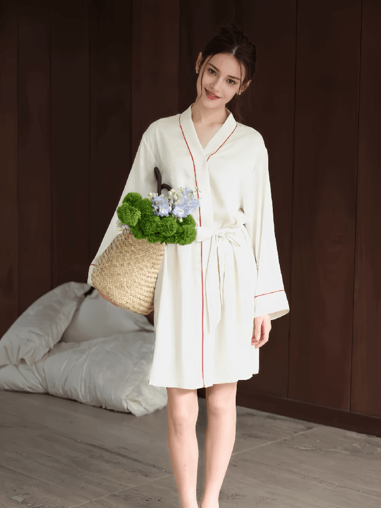 Long nightdress autumn and winter light pajamas - VINEEMAN