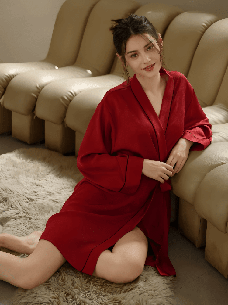 Long nightdress autumn and winter light pajamas - VINEEMAN