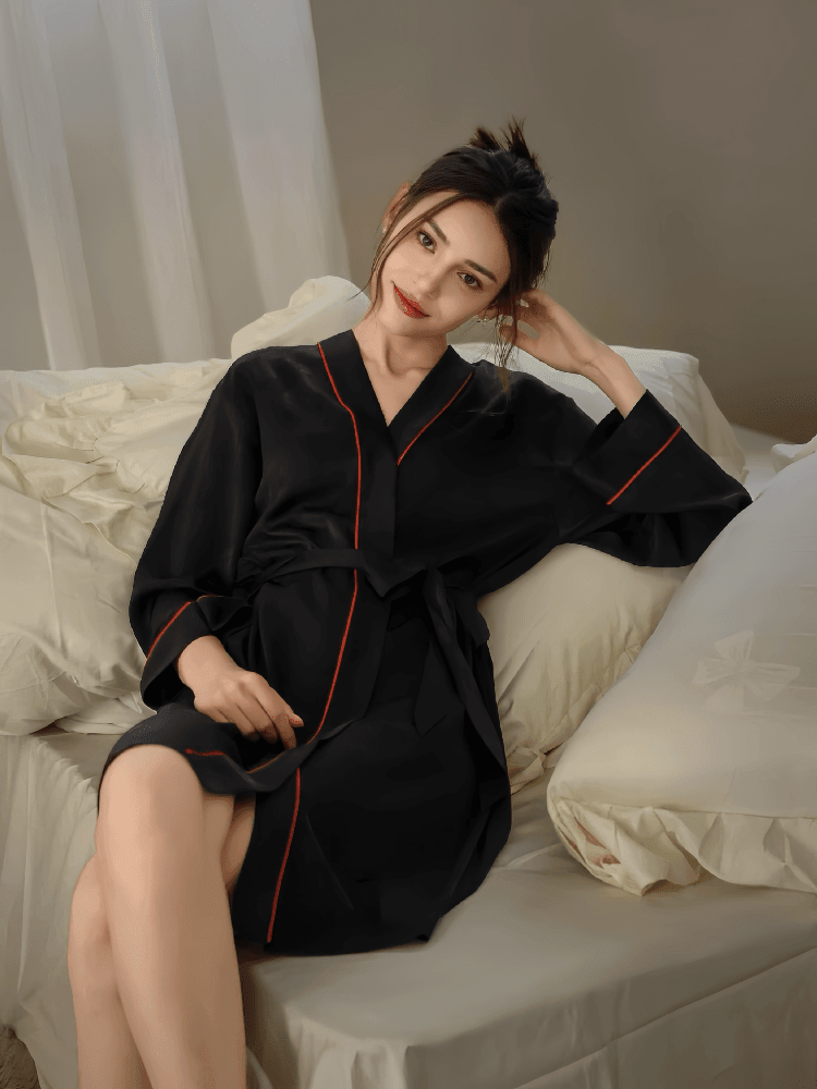 Long nightdress autumn and winter light pajamas - VINEEMAN