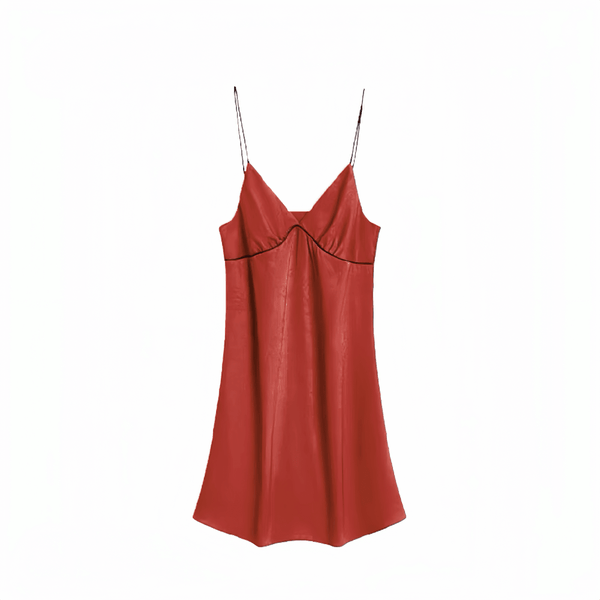 Sexy suspender backless ice silk homewear - VINEEMAN