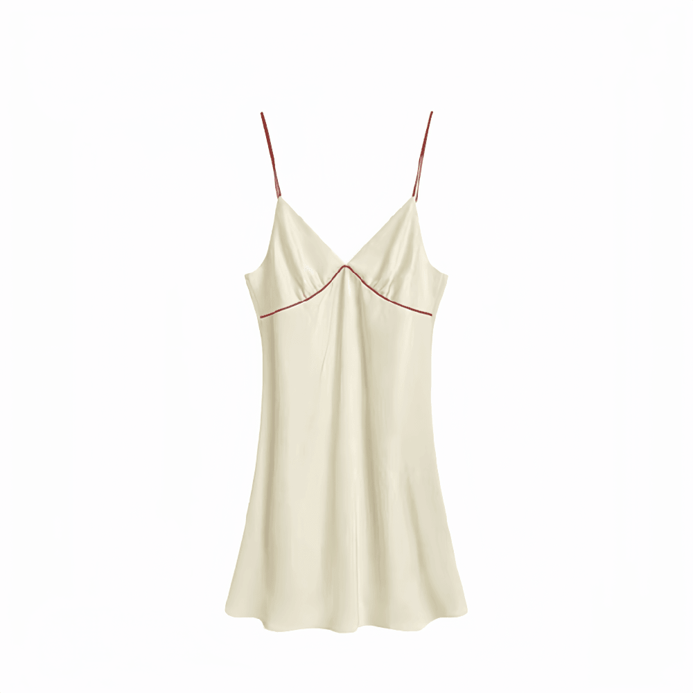 Sexy suspender backless ice silk homewear - VINEEMAN